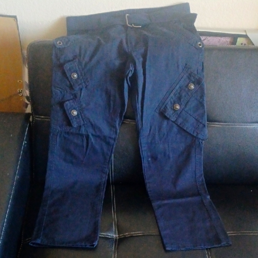 Men's Blue Cargo Jeans